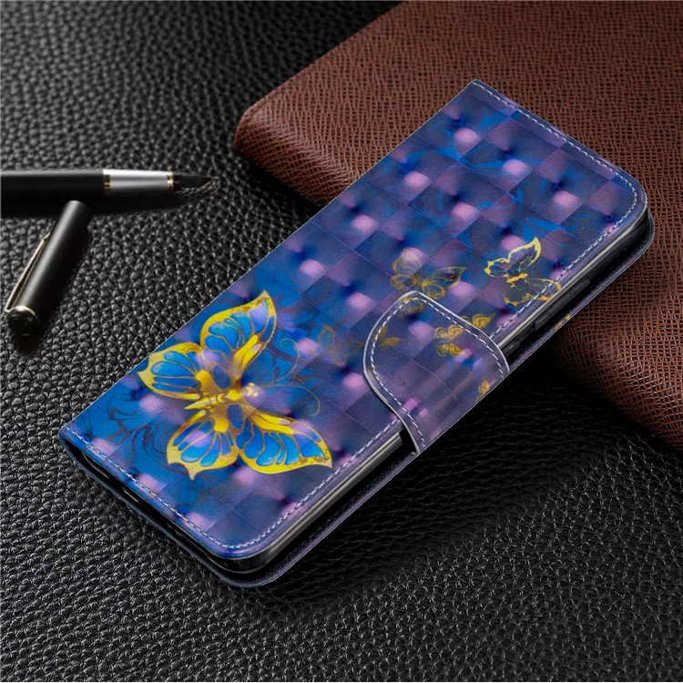 Pattern Printing Light Spot Decor Magnetic Leather Wallet Cover for Xiaomi Redmi Note 8 Pro - A Butterfly-7