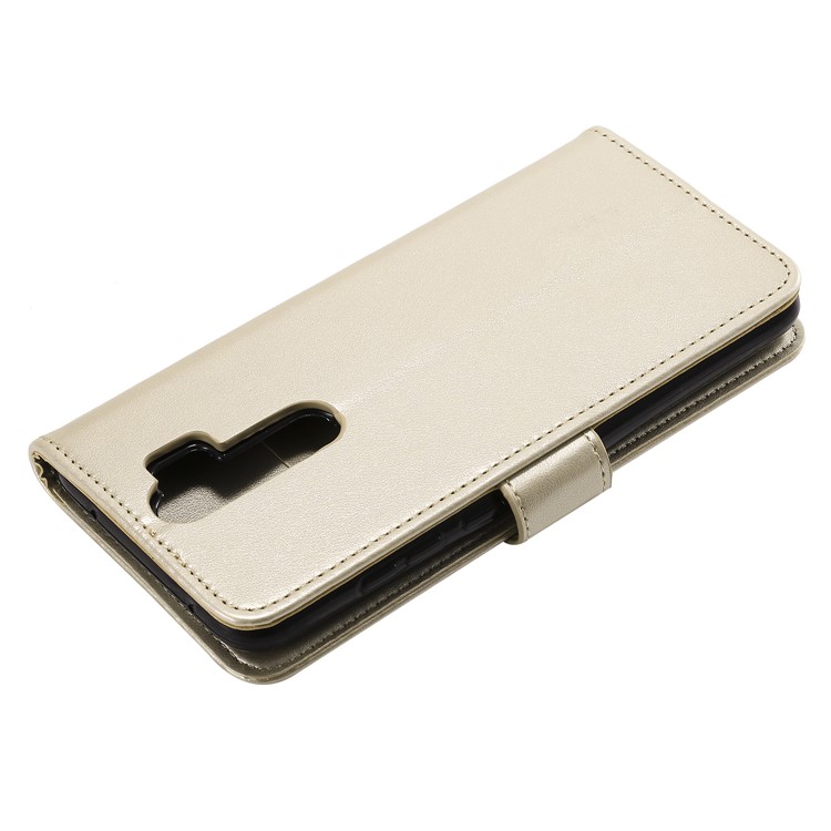 Imprinted Flower Owl Leather Wallet Case for Xiaomi Redmi Note 8 Pro - Gold-4