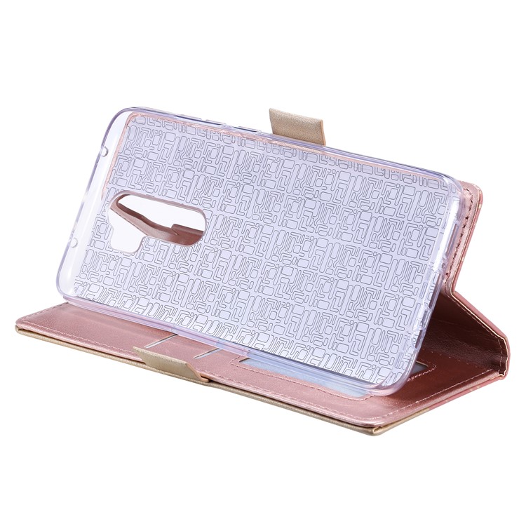 Lace Flower Pattern Zipper Pocket Wallet Leather Stand Case for Xiaomi Redmi Note 8 Pro - Pink-4