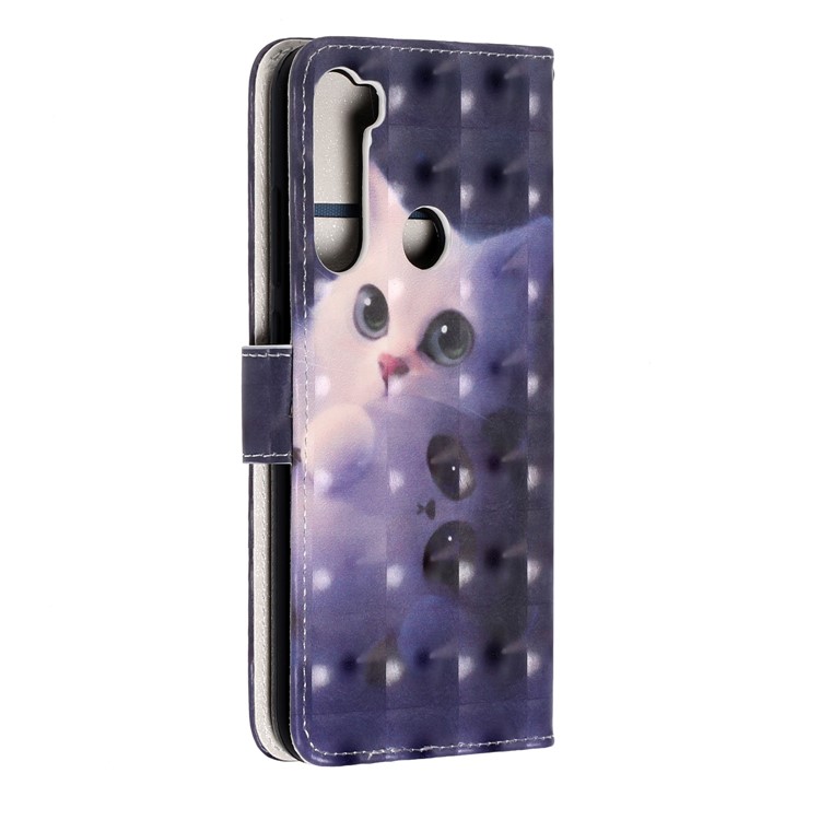 Light Spot Decor Pattern Printing Wallet Leather Phone Casing with Strap for Xiaomi Redmi Note 8 - Cat-3