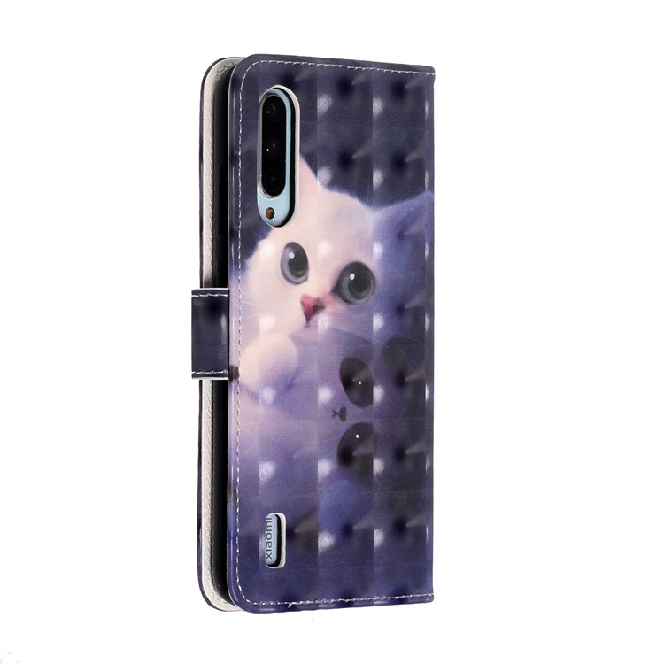 Light Spot Decor Pattern Printing Wallet Flip Leather Case with Strap for Xiaomi Mi CC9e/Mi A3 - Cat-3