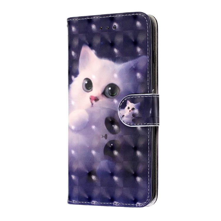 Light Spot Decor Pattern Printing Wallet Leather Phone Cover with Strap for Xiaomi Redmi Note 8 Pro - Cat-2