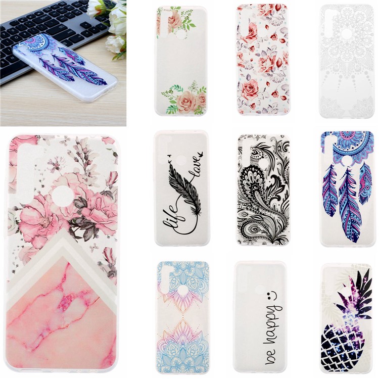 Embossed Rubberized TPU Phone Case for Xiaomi Redmi Note 8 - Purple Pineapple-6