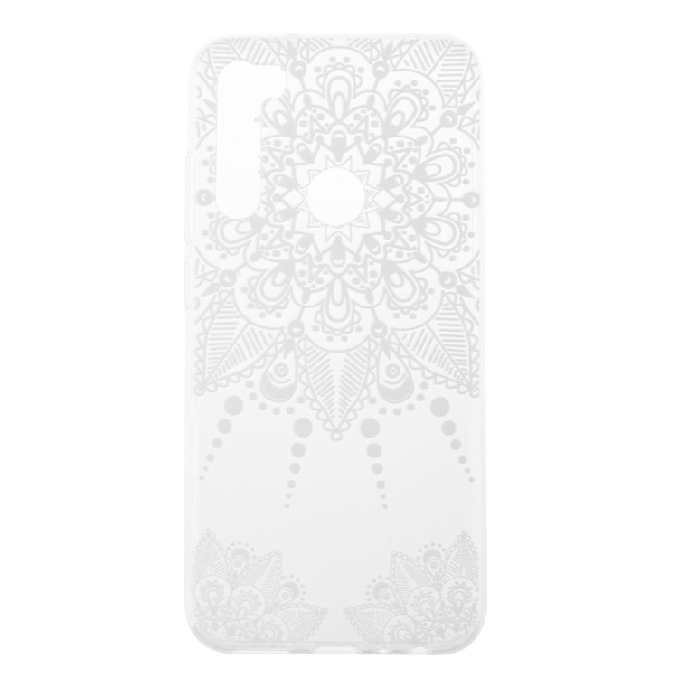 Embossed Rubberized TPU Phone Case for Xiaomi Redmi Note 8 - Mandala-1