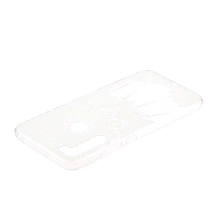 Embossed Rubberized TPU Phone Case for Xiaomi Redmi Note 8 - Mandala-3