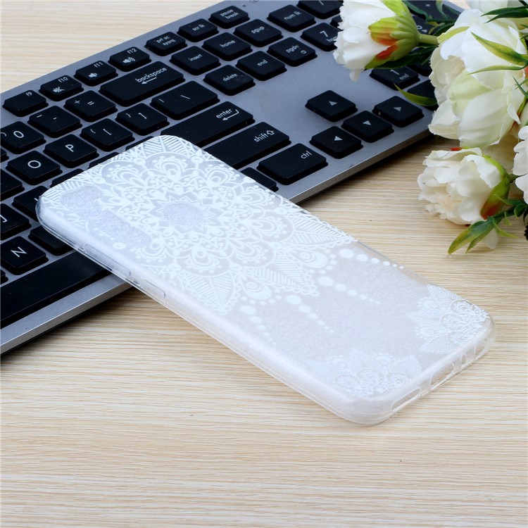 Embossed Rubberized TPU Phone Case for Xiaomi Redmi Note 8 - Mandala-5
