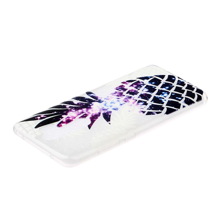 Embossed Rubberized Soft TPU Phone Case for Xiaomi Redmi Note 8 Pro - Purple Pineapple-3