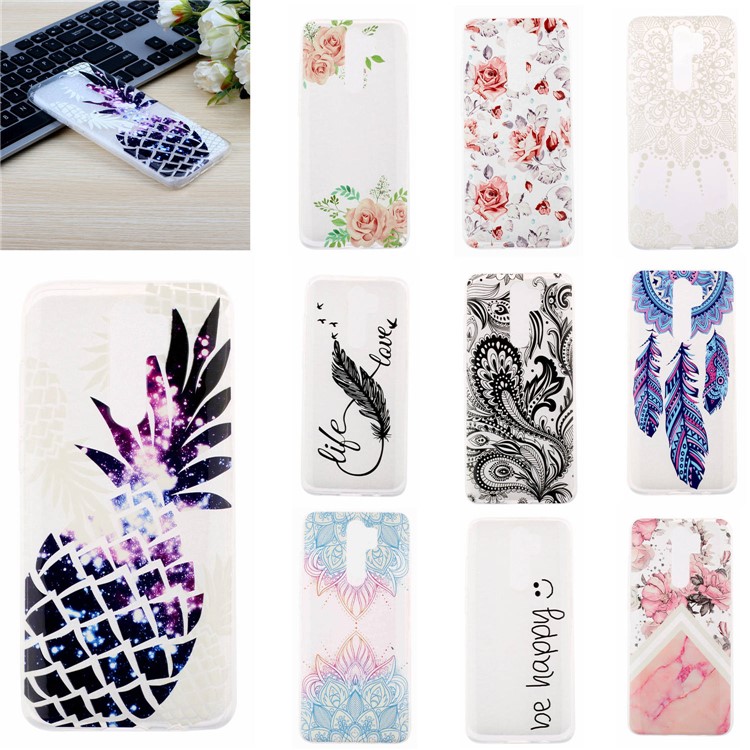 Embossed Rubberized Soft TPU Phone Case for Xiaomi Redmi Note 8 Pro - Purple Pineapple-6