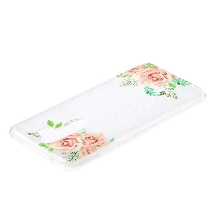 Embossed Rubberized Soft TPU Phone Case for Xiaomi Redmi Note 8 Pro - Pink Flower-3