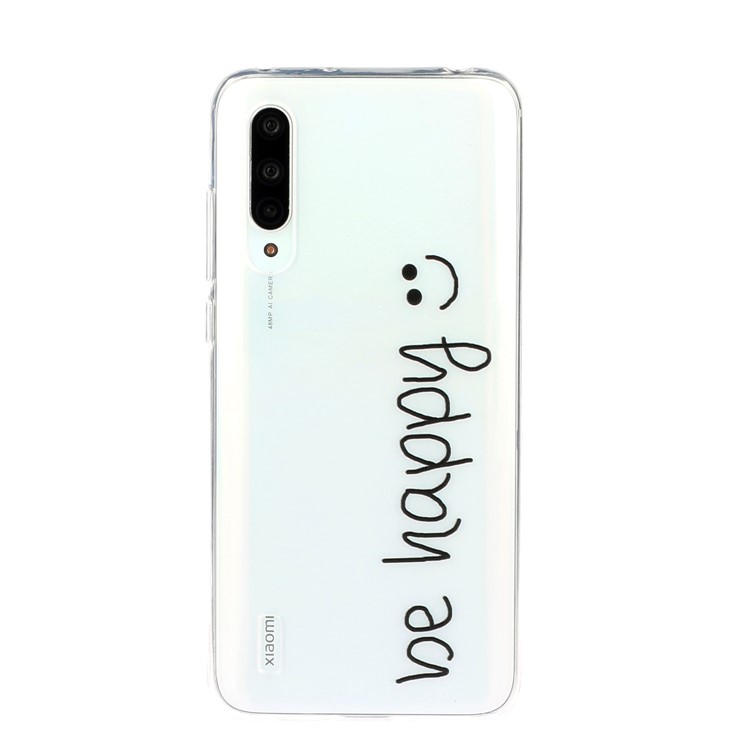 Embossed Pattern TPU Case for Xiaomi Mi CC9e/Mi A3 - Be Happy-2