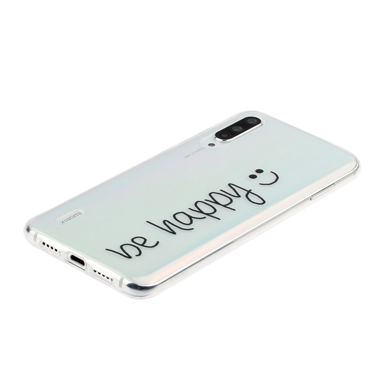 Embossed Pattern TPU Case for Xiaomi Mi CC9e/Mi A3 - Be Happy-3