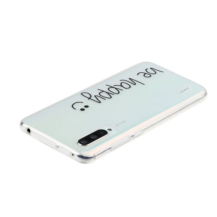 Embossed Pattern TPU Case for Xiaomi Mi CC9e/Mi A3 - Be Happy-4