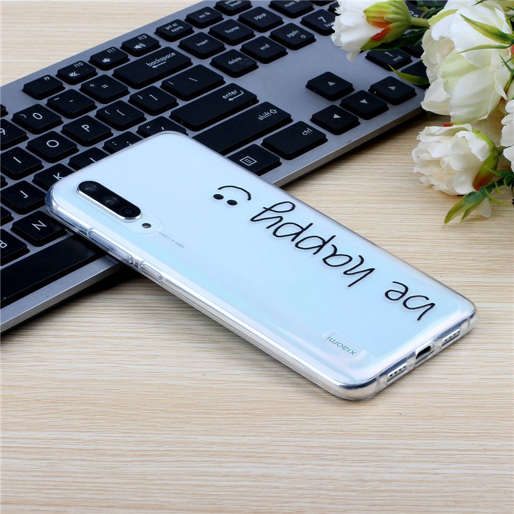 Embossed Pattern TPU Case for Xiaomi Mi CC9e/Mi A3 - Be Happy-7