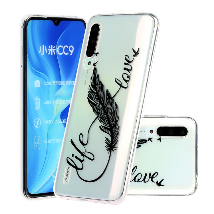 Embossed Pattern TPU Case for Xiaomi Mi CC9e/Mi A3 - Love and Life-1