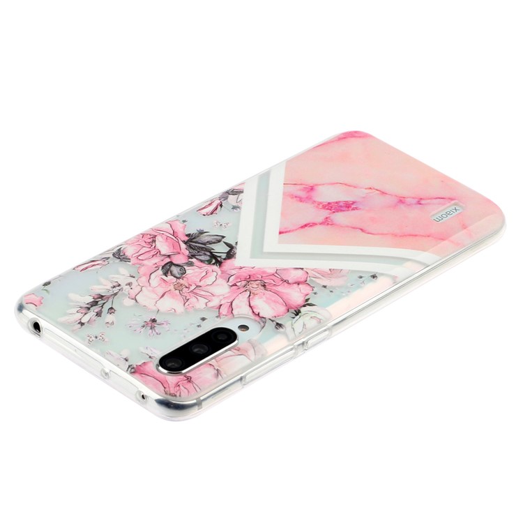 Embossed Pattern TPU Case for Xiaomi Mi CC9e/Mi A3 - Flower and Marble Grain-4