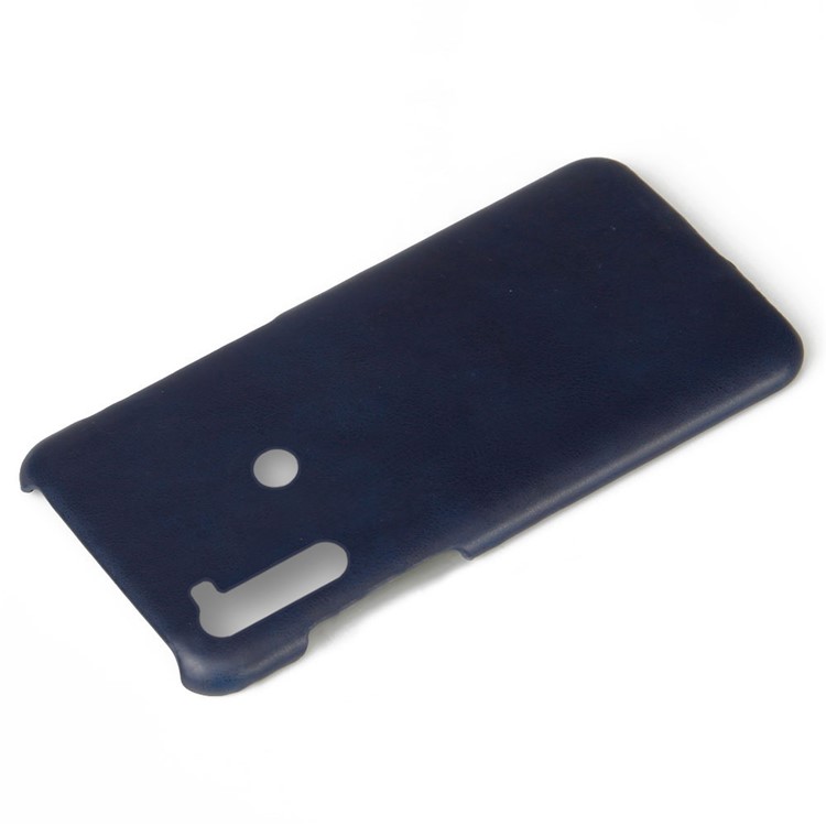 KSQ Crazy Horse Texture PU Leather Coated PC Covering Phone Case for Xiaomi Redmi Note 8 - Dark Blue-2