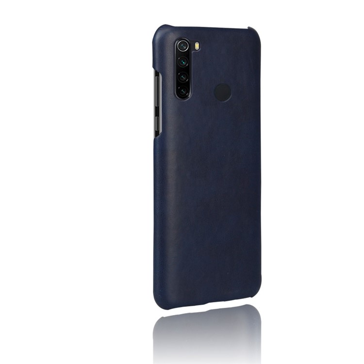 KSQ Crazy Horse Texture PU Leather Coated PC Covering Phone Case for Xiaomi Redmi Note 8 - Dark Blue-4