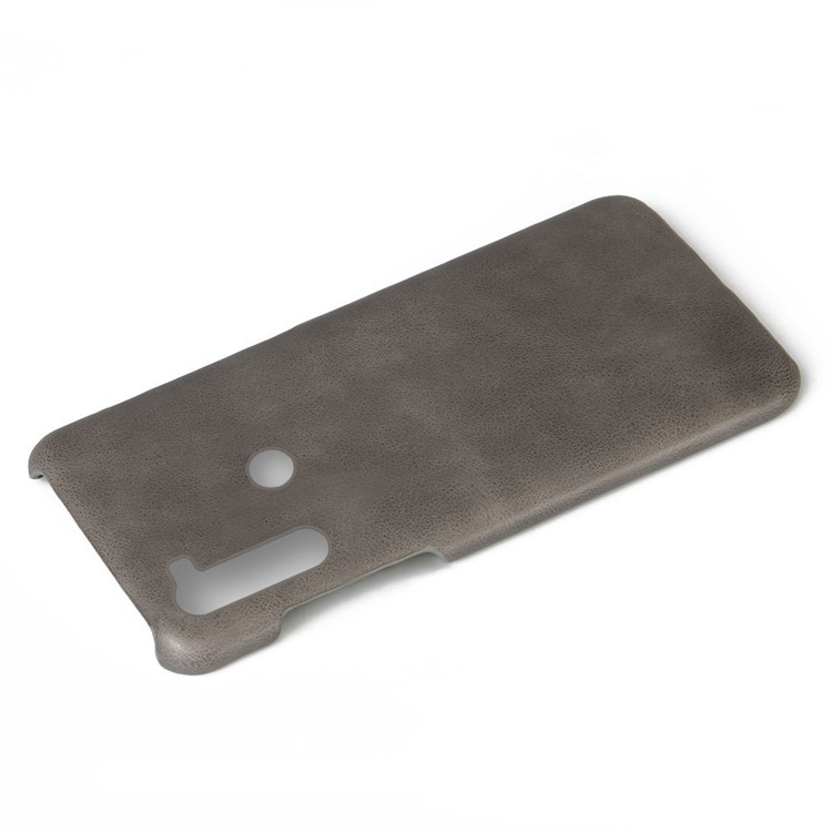 KSQ Crazy Horse Texture PU Leather Coated PC Covering Phone Case for Xiaomi Redmi Note 8 - Grey-2