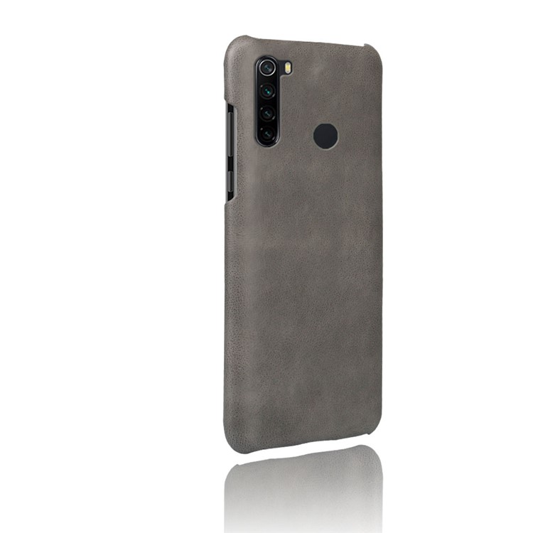 KSQ Crazy Horse Texture PU Leather Coated PC Covering Phone Case for Xiaomi Redmi Note 8 - Grey-4