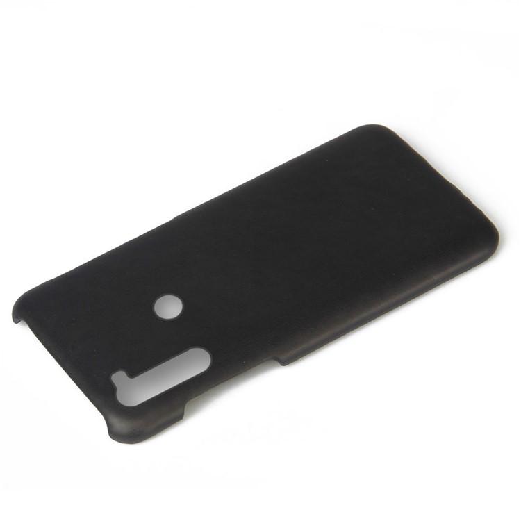 KSQ Crazy Horse Texture PU Leather Coated PC Covering Phone Case for Xiaomi Redmi Note 8 - Black-2