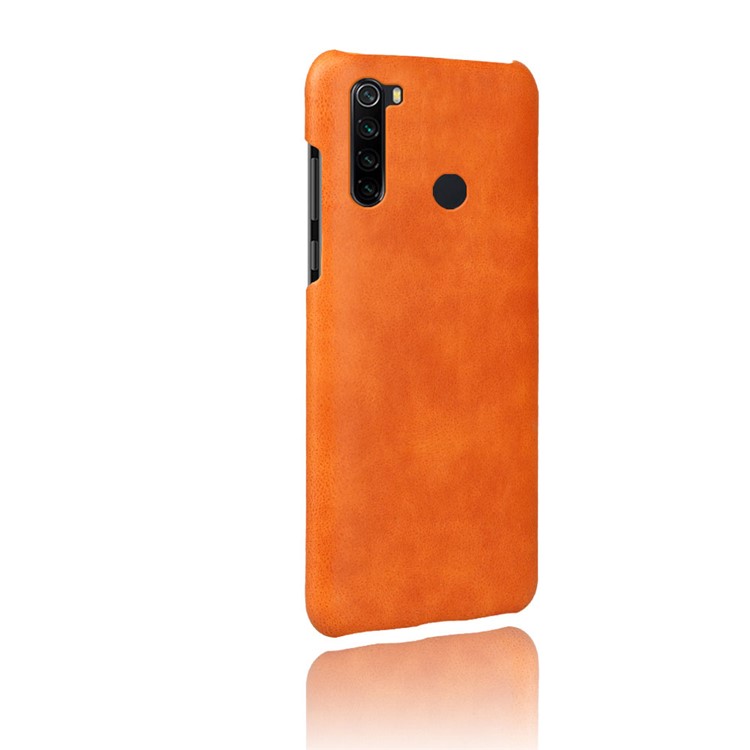 KSQ Crazy Horse Texture PU Leather Coated PC Covering Phone Case for Xiaomi Redmi Note 8 - Orange-4