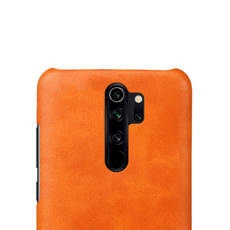 KSQ Verrücktes Pferd Textur PU-Leder Überzogen PC Telefonabdeckung Shell Für Xiaomi Redmi Anmerkung 8 Pro - Orange-3