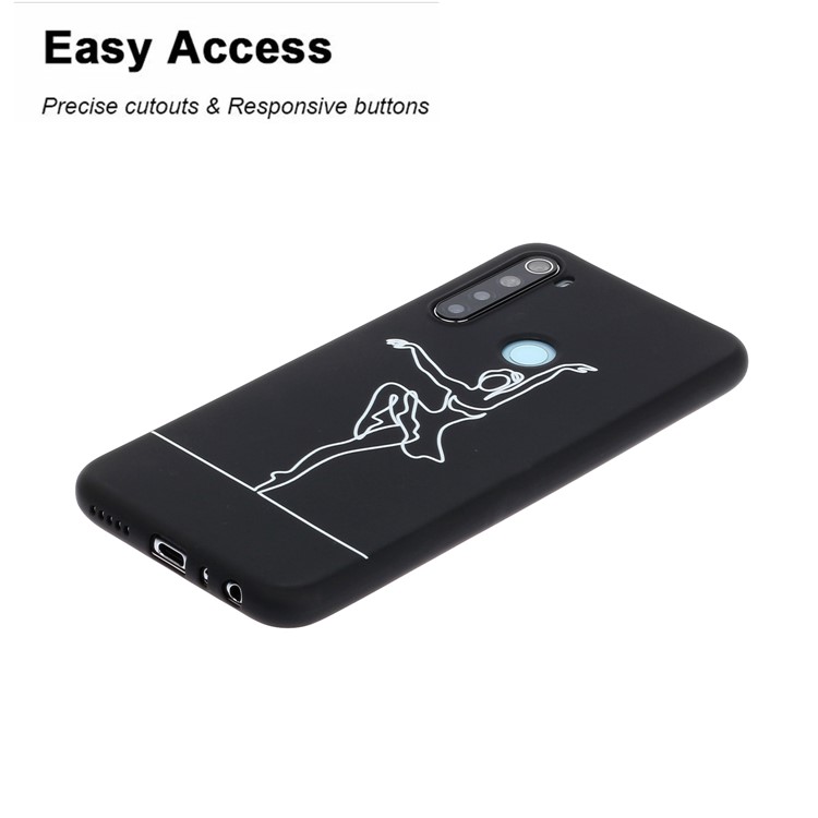 Pattern Printing Matte TPU Shell for Xiaomi Redmi Note 8 - Girl Dancing Ballet-2