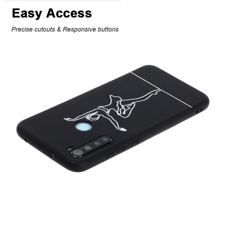 Pattern Printing Matte TPU Shell for Xiaomi Redmi Note 8 - Girl Dancing Ballet-3