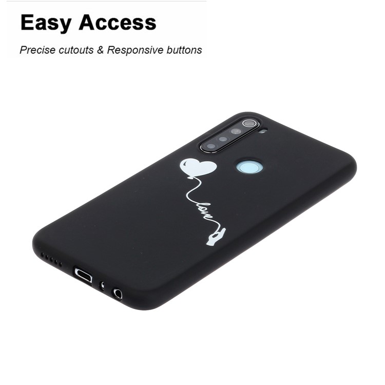 Pattern Printing Matte TPU Shell for Xiaomi Redmi Note 8 - Heart and Love-2