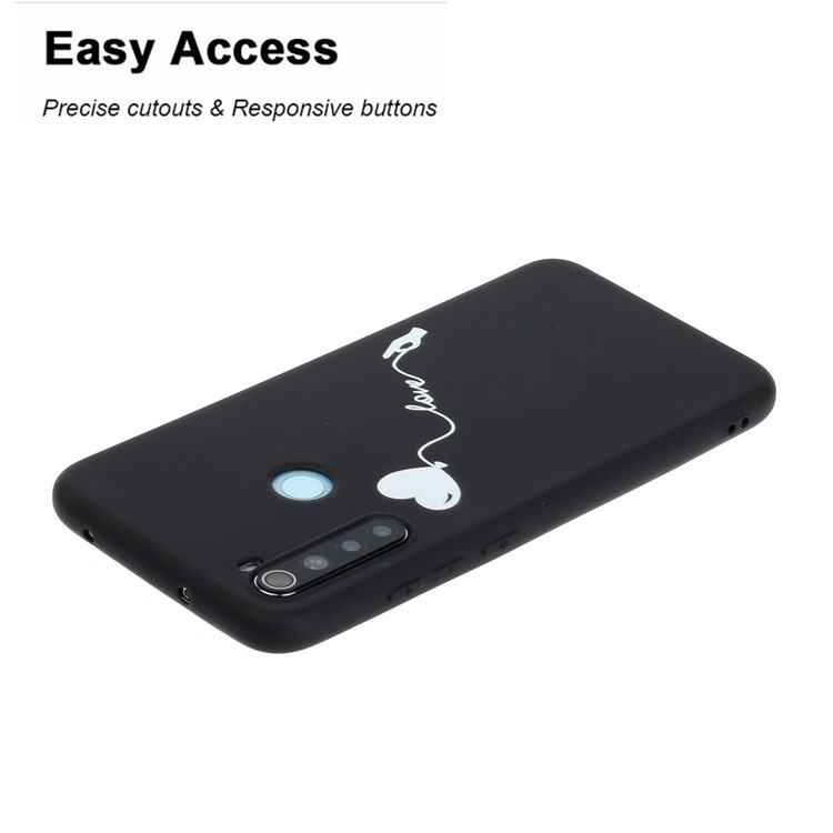 Pattern Printing Matte TPU Shell for Xiaomi Redmi Note 8 - Heart and Love-3