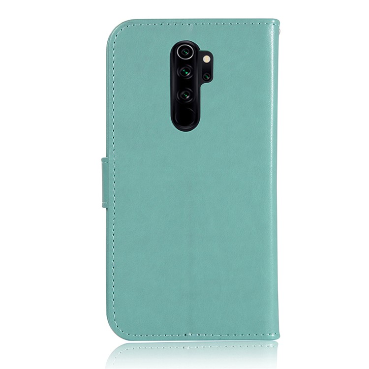 Imprinted Unique Dream Catcher Owl Leather Wallet Case for Xiaomi Redmi Note 8 Pro - Green-9