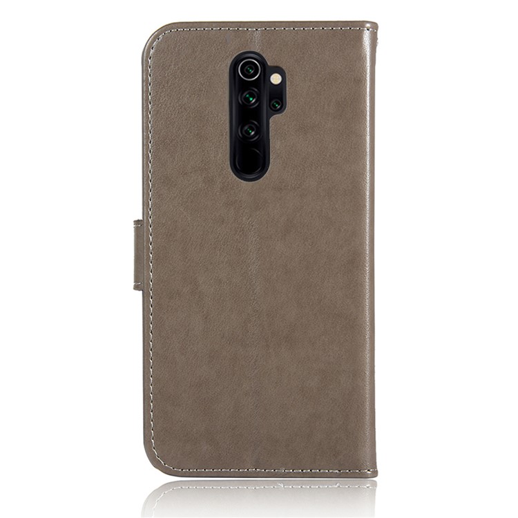 Imprinted Unique Dream Catcher Owl Leather Wallet Case for Xiaomi Redmi Note 8 Pro - Grey-9