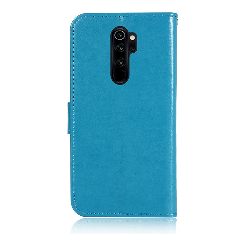 Imprinted Unique Dream Catcher Owl Leather Wallet Case for Xiaomi Redmi Note 8 Pro - Blue-9