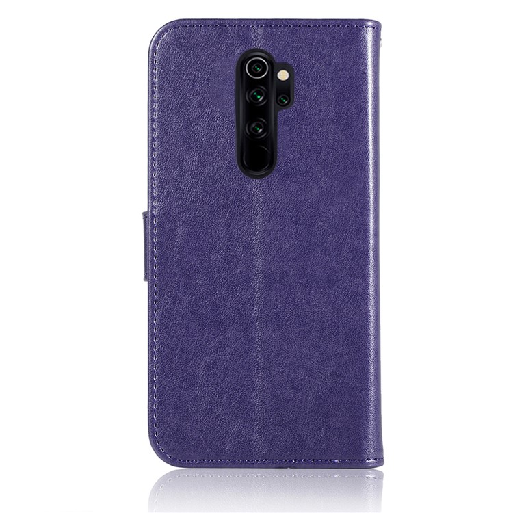 Imprinted Unique Dream Catcher Owl Leather Wallet Case for Xiaomi Redmi Note 8 Pro - Purple-9