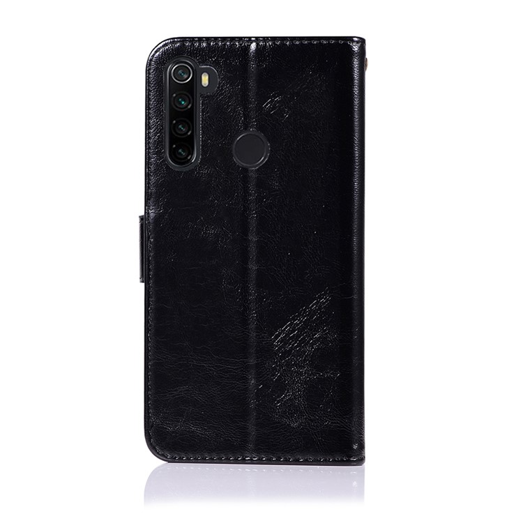 Retro Style Leather Wallet Cell Cover for Xiaomi Redmi Note 8 - Black-9