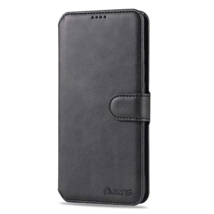 AZNS Wallet Leather Stand Cell Casing Shell for Xiaomi Redmi Note 8 - Black-2