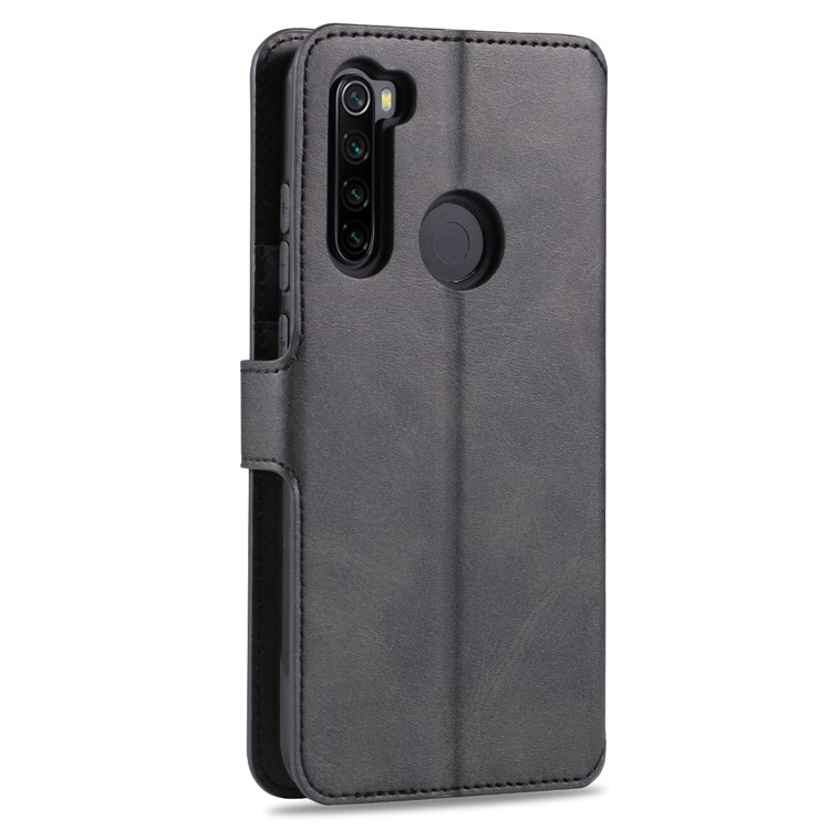 AZNS Wallet Leather Stand Cell Casing Shell for Xiaomi Redmi Note 8 - Black-3