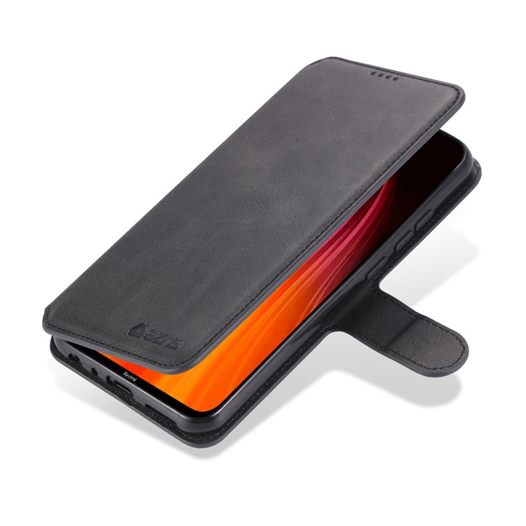 AZNS Wallet Leather Stand Cell Casing Shell for Xiaomi Redmi Note 8 - Black-4