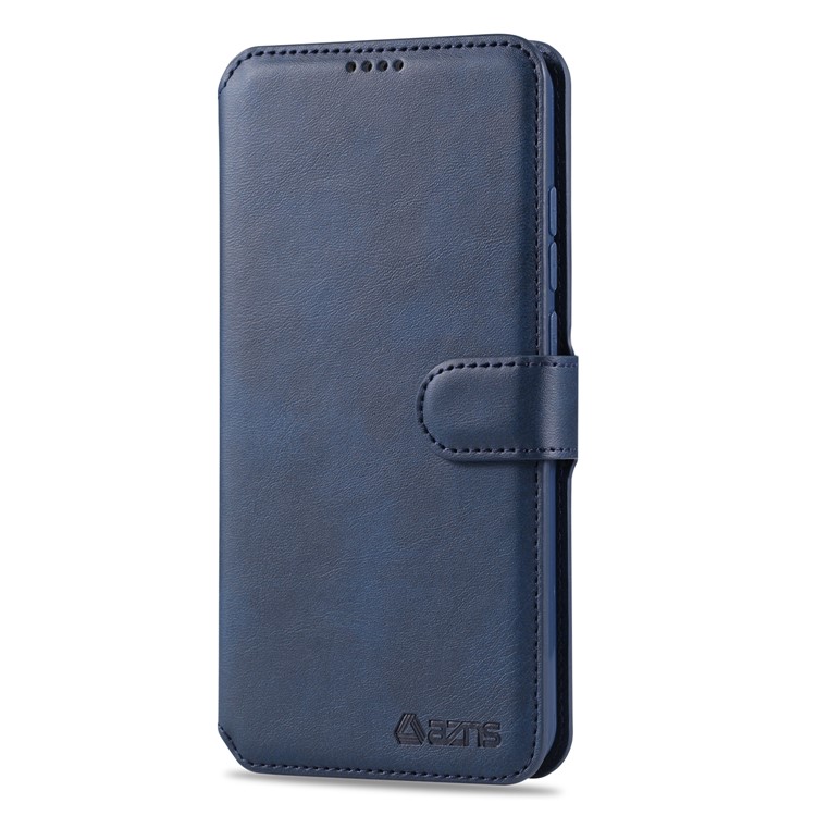 AZNS Wallet Leather Stand Cell Casing Shell for Xiaomi Redmi Note 8 - Blue-2