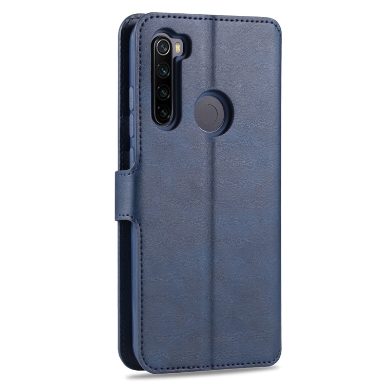 AZNS Wallet Leather Stand Cell Casing Shell for Xiaomi Redmi Note 8 - Blue-3