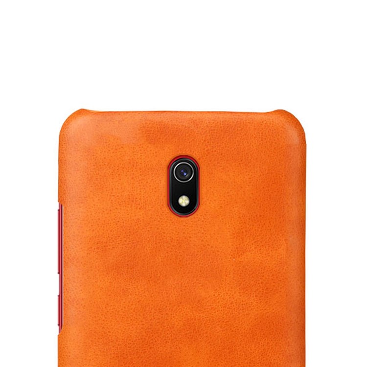KSQ Crazy Horse PU Leather Coated Hard Plastic Case for Huawei Honor 8A - Orange-3