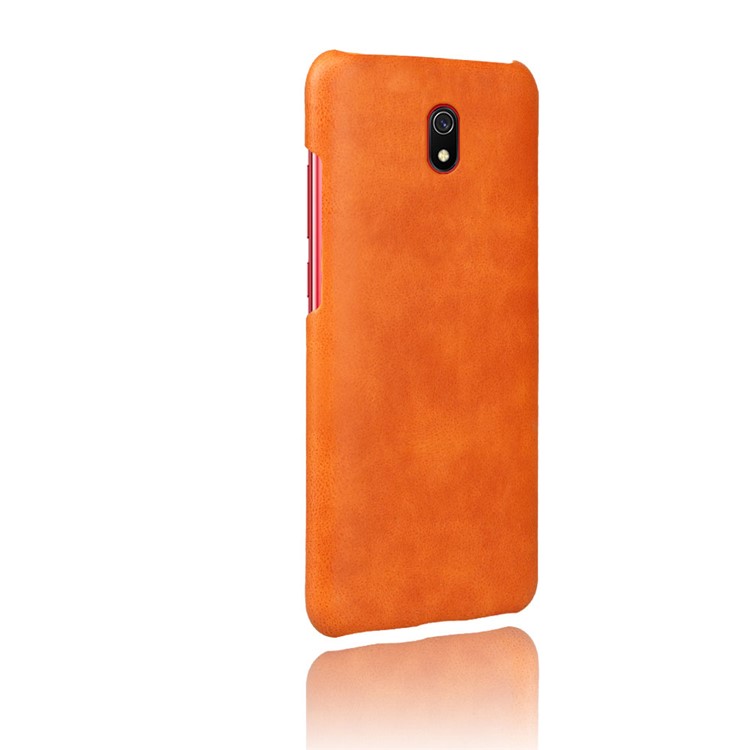 KSQ Crazy Horse PU Leather Coated Hard Plastic Case for Huawei Honor 8A - Orange-4