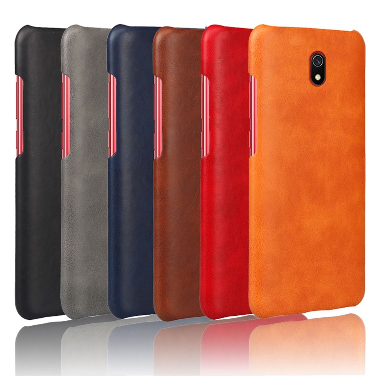 KSQ Crazy Horse PU Leather Coated Hard Plastic Case for Huawei Honor 8A - Orange-5
