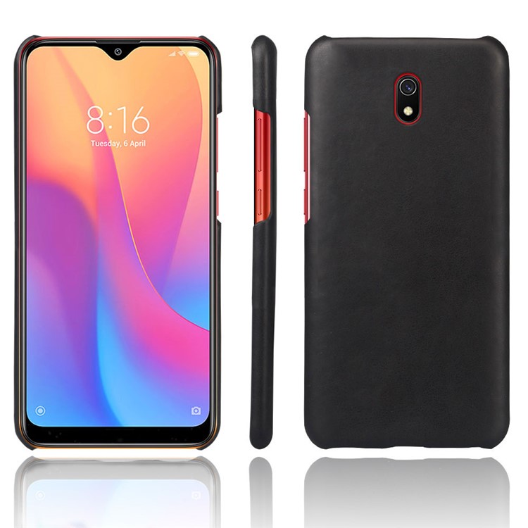 KSQ Crazy Horse PU Leather Coated Hard Plastic Case for Huawei Honor 8A - Black-1