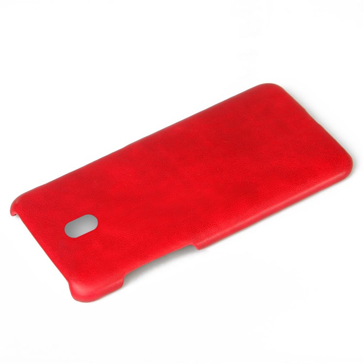 KSQ Crazy Horse PU Leather Coated Hard Plastic Case for Huawei Honor 8A - Red-2