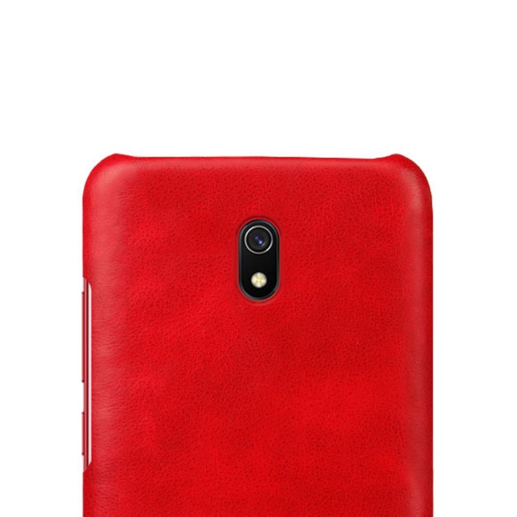 KSQ Crazy Horse PU Leather Coated Hard Plastic Case for Huawei Honor 8A - Red-3