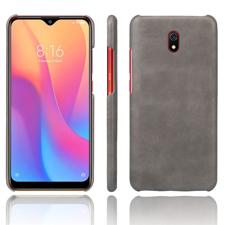 KSQ Crazy Horse PU Leather Coated Hard Plastic Case for Huawei Honor 8A - Grey-1
