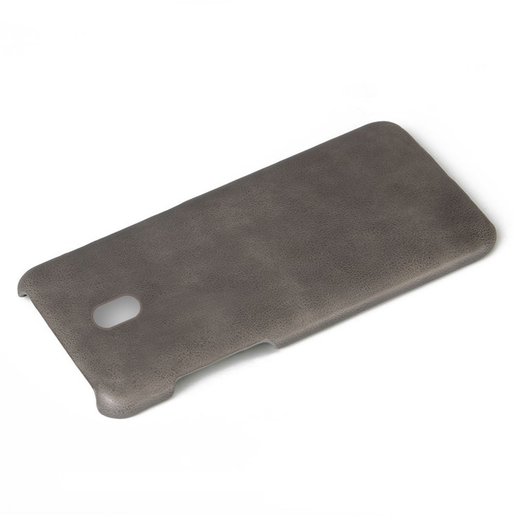 KSQ Crazy Horse PU Leather Coated Hard Plastic Case for Huawei Honor 8A - Grey-2