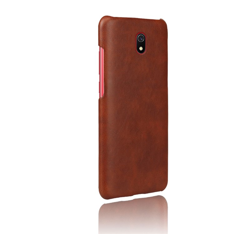 KSQ Crazy Horse PU Leather Coated Hard Plastic Case for Huawei Honor 8A - Brown-4