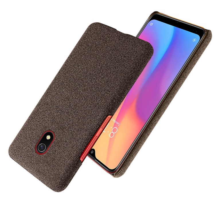 Cloth + PC Cell Phone Case Protective Shell for Xiaomi Redmi 8A - Coffee-2